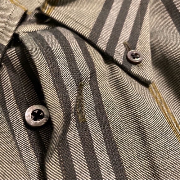 Burberry Striped Green Cotton Button Down Shirt - Picture 8 of 10